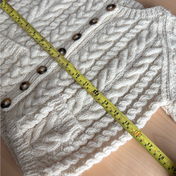 Vintage Kids Cream Cable Knit Vest 7Y - Picture 5 of 5